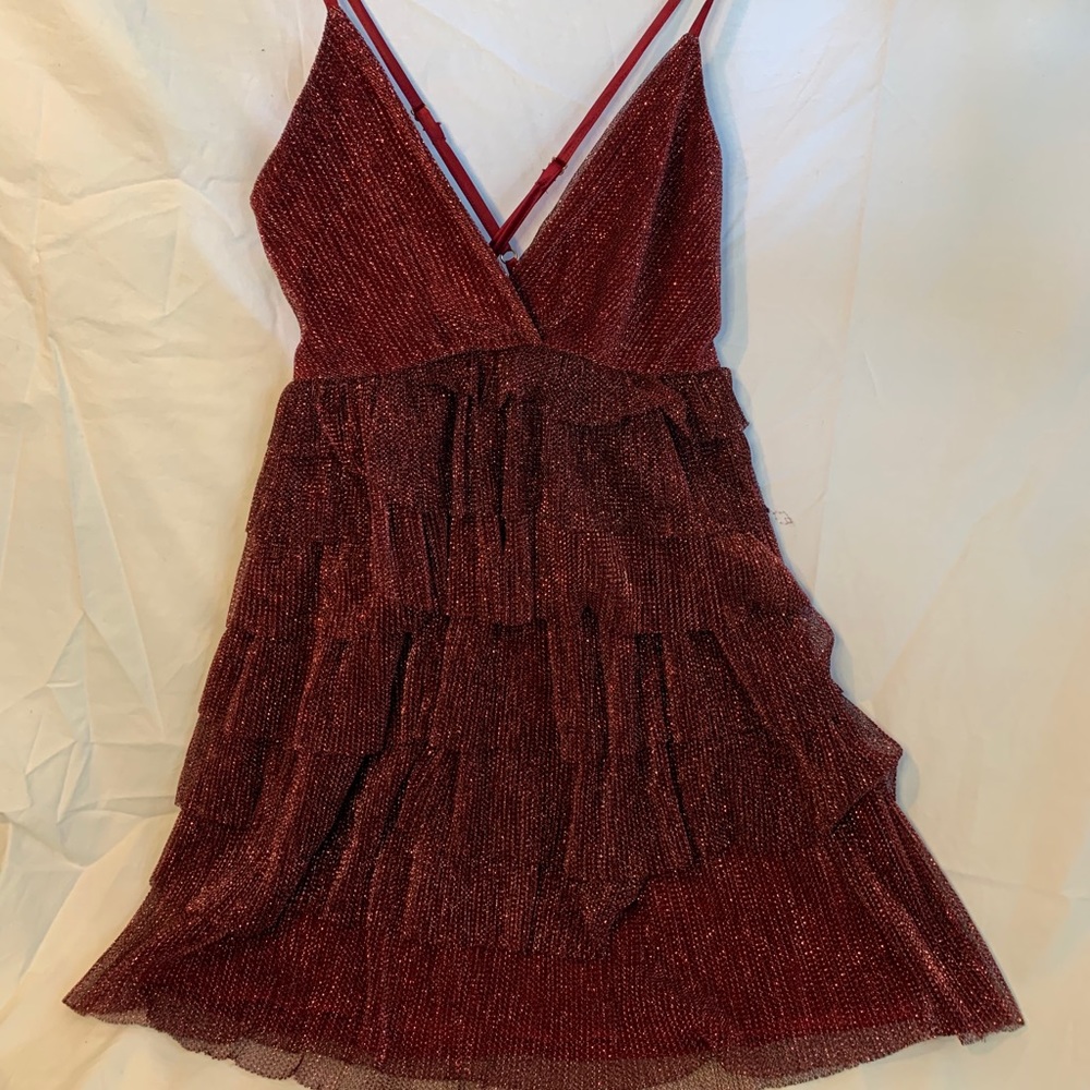 FOREVER 21 NWT red glittery mini dress